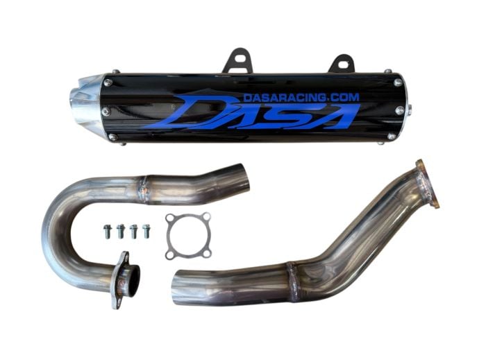 Buy Dasa Exhaust Full System Clasic Ed. Yamaha YFZ450R YFZ450X Black/Brush/Blue by Dasa Racing for only $679.95 at Racingpowersports.com, Main Website.