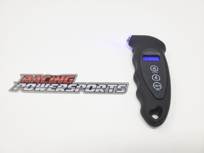 Buy RacingPowerSports LCD Digital Tire Air Pressure Gauge Black 150PSI 4 Settings by RacingPowerSports for only $6.95 at Racingpowersports.com, Main Website.