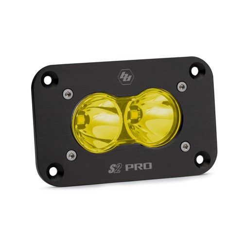 Buy Baja Designs LED Work Light Flush Mount Baja Amber Lens Spot Pattern S2 Pro by Baja Designs for only $208.95 at Racingpowersports.com, Main Website.