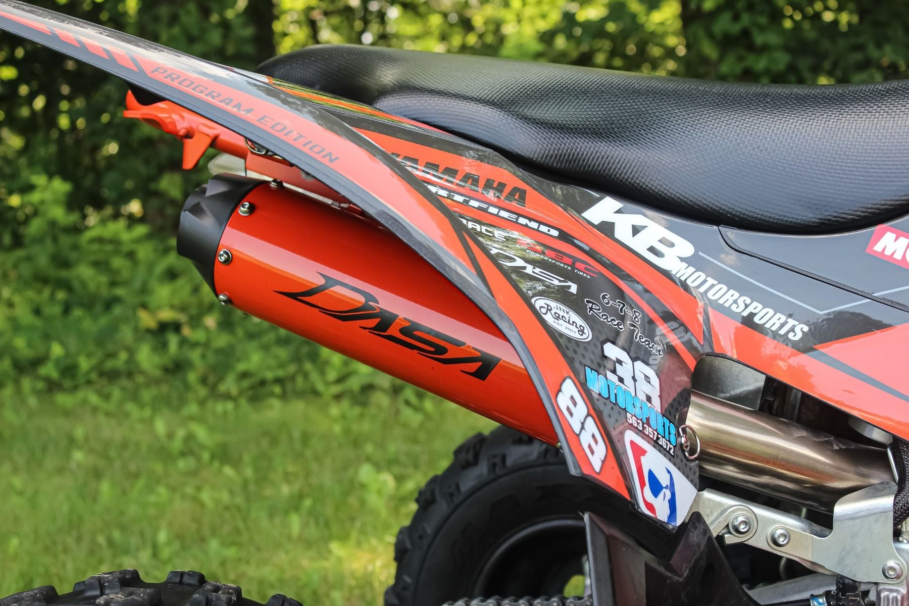 Dasa Racing Red Dasa Exhaust Complete System Classic Edition Candy Red Yamaha YFZ450R