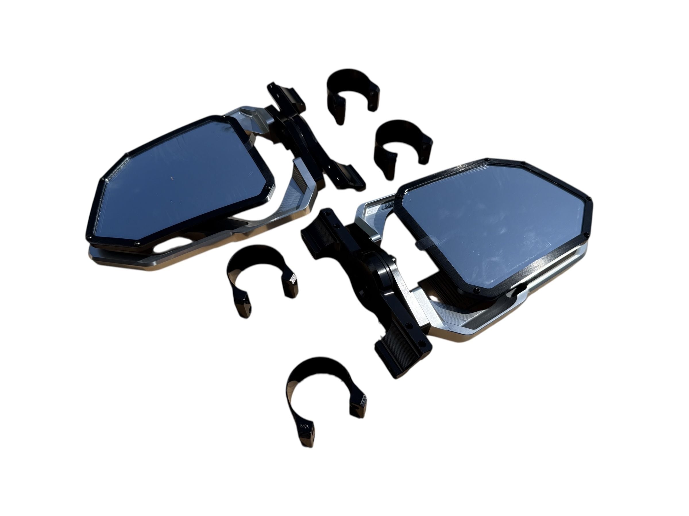Chupacabra Cuero Race Silver Mirror Pair + 1.875