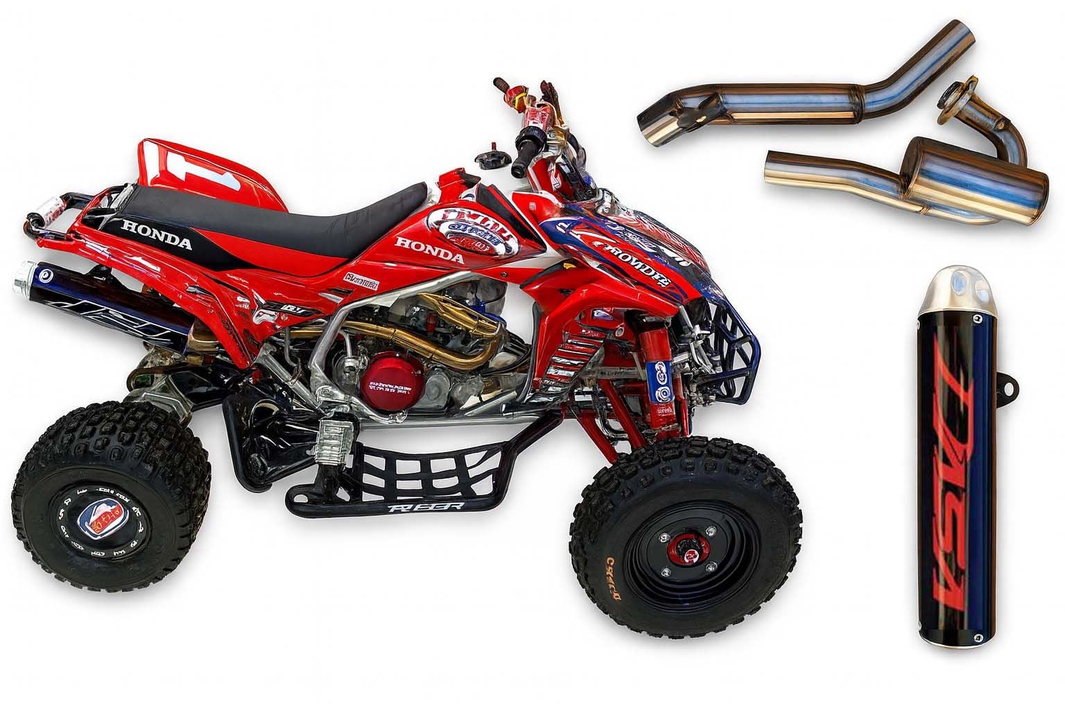 Dasa Racing Red Dasa Exhaust Complete System Joe Byrd Edition Honda Trx450r 06->