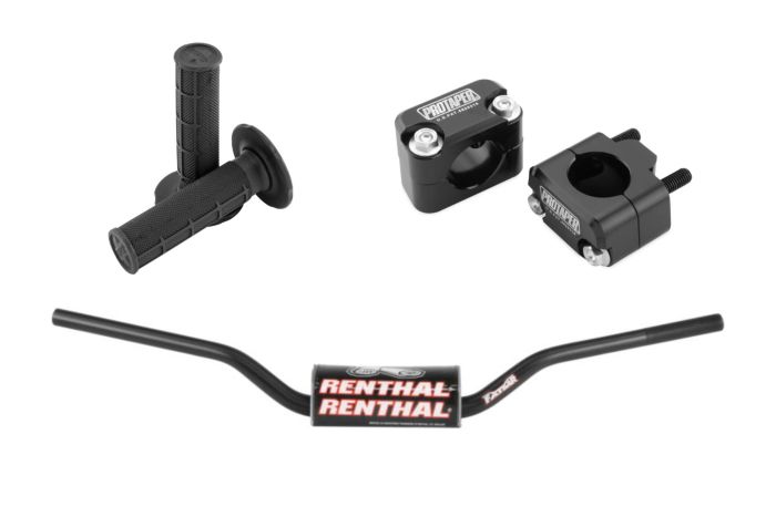 Buy Renthal Fatbar High Bend Black Handlebar Clamp Grips Kit MX Yamaha YZ / YZF by Renthal for only $168.95 at Racingpowersports.com, Main Website.