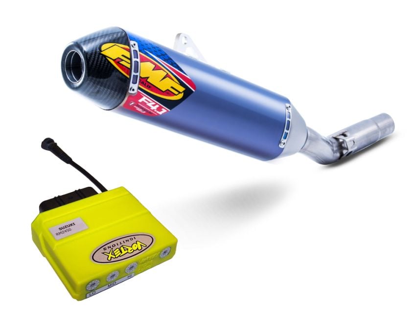 Suzuki RM-Z450 Power Kit Stage 1 Vortex ECU + FMF Slip On 4.1 RCT