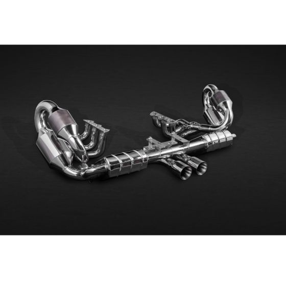 Buy Capristo Porsche 991 GT3 Exhaust + Header + 200 Cell Cat + Carbon Cover & Remote by Capristo Exhaust for only $14,440.00 at Racingpowersports.com, Main Website.
