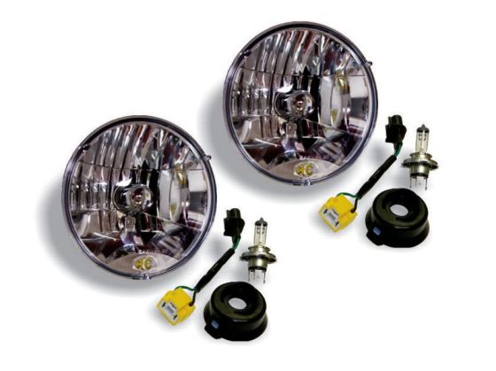 Buy KC Hilites 7" Headlight H4 Halogen 2-Lights 55W 60W DOT for 07-18 Jeep JK by KC Hilites for only $174.99 at Racingpowersports.com, Main Website.