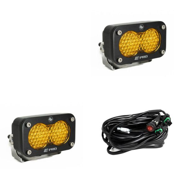 Buy Baja Designs LED Lt Pods Baja Amber Lens Work Scene Pattern Pair S2 Pro Series by Baja Designs for only $366.95 at Racingpowersports.com, Main Website.