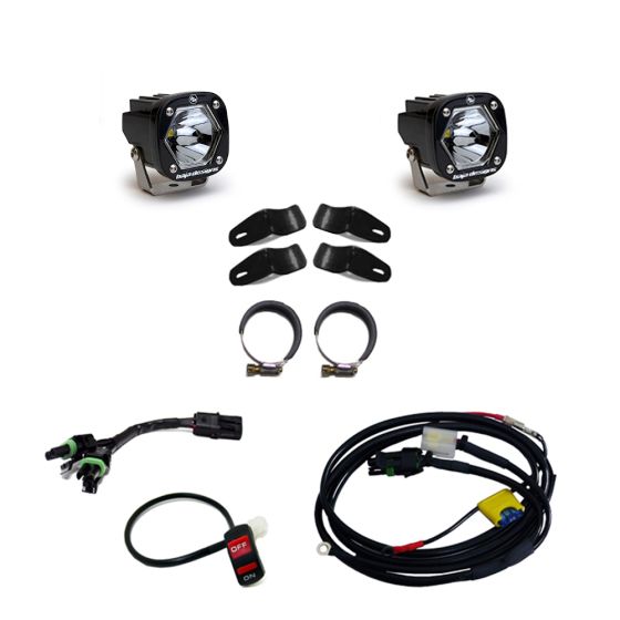 Buy Baja Designs Universal Battery Driving Combo S1 Moto Headlight Kit by Baja Designs for only $360.95 at Racingpowersports.com, Main Website.