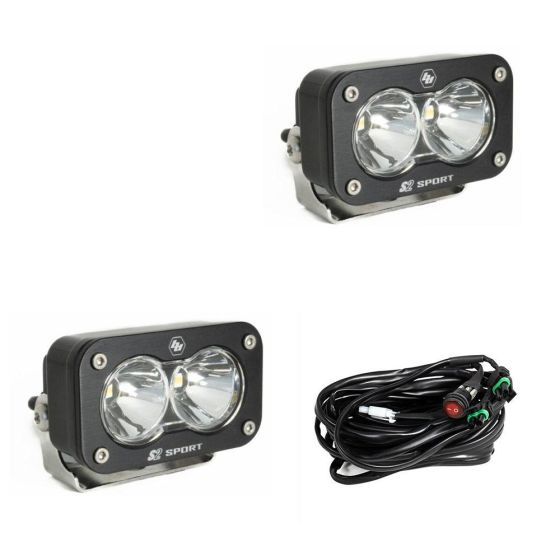 Buy Baja Designs LED Work Light Clear Lens Spot Pattern Pair S2 Sport by Baja Designs for only $236.95 at Racingpowersports.com, Main Website.