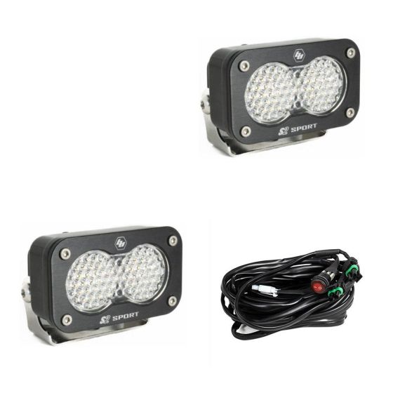 Buy Baja Designs LED Work Light Clear Lens Work Scene Pattern Pair S2 Sport by Baja Designs for only $236.95 at Racingpowersports.com, Main Website.