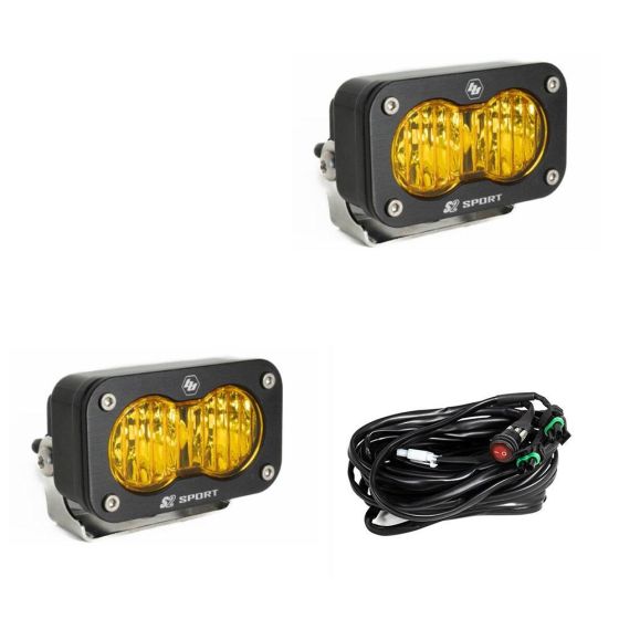 Buy Baja Designs LED Work Light Baja Amber Lens Wide Cornering Pattern Pair S2 Sport by Baja Designs for only $246.95 at Racingpowersports.com, Main Website.