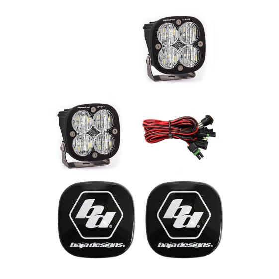 Buy Baja Designs Squadron Sport LED Pair Wide Cornering Light Kit & Rock Guards by Baja Designs for only $269.85 at Racingpowersports.com, Main Website.
