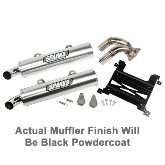 Buy Sparks Polaris 16+ RZR XP/XP4 Turbo X-6 Stainless Slip-On Exhaust System Black by Sparks Racing for only $909.95 at Racingpowersports.com, Main Website.