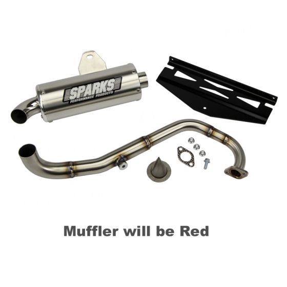 Buy Sparks Racing X-6 Stainless Steel Exhaust System 10-17 Polaris RZR 170 Red by Sparks Racing for only $599.95 at Racingpowersports.com, Main Website.