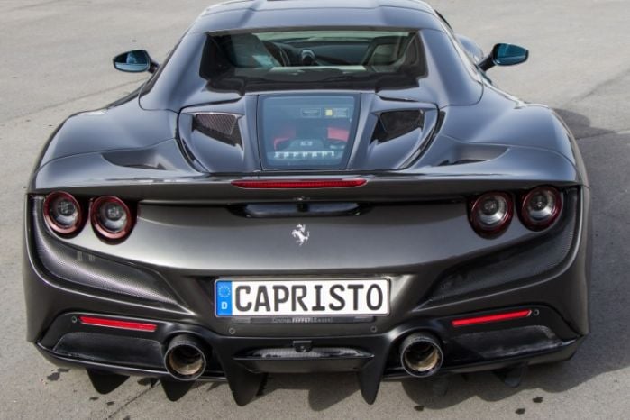 Buy Capristo Ferrari F8 Spider Carbon and Glass Bonnet by Capristo Exhaust for only $12,300.00 at Racingpowersports.com, Main Website.