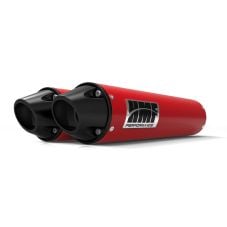 Buy HMF Dual Slip On Exhaust for Can-Am Renegade 1000 12-25 Red w/Black Euro by HMF Exhaust for only $759.95 at Racingpowersports.com, Main Website.