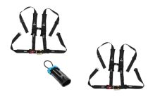 Buy Dragonfire 4 Point Racing Harness 2" Black Pair + Seatbelt Bypass RZR X3 by Dragonfire for only $194.95 at Racingpowersports.com, Main Website.