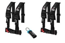 Buy Dragonfire 4 Point Racing Harness 3" Black Pair + Seatbelt Bypass RZR X3 by Dragonfire for only $184.95 at Racingpowersports.com, Main Website.