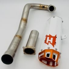 Buy Empire Industries 2019-2024 KTM 690 SMCR / Enduro Exhaust System White by Empire Industries for only $829.00 at Racingpowersports.com, Main Website.