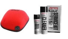 Buy UNI FILTER DUAL STAGE GAS GAS / HUSQVARNA / KTM + Cleaning Kit by Uni Filter for only $46.42 at Racingpowersports.com, Main Website.