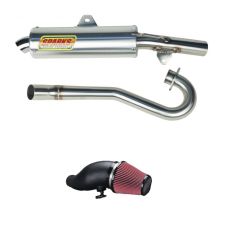 Buy Sparks Racing X6 Big Core Exhaust Fuel Customs Intake Black Kawasaki KFX450R by Sparks Racing for only $830.95 at Racingpowersports.com, Main Website.