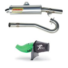 Buy Sparks Racing X6 Race Core Exhaust Fuel Customs Intake Green Kawasaki KFX450R by Sparks Racing for only $830.95 at Racingpowersports.com, Main Website.