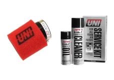 Buy Uni Filter Clamp On Dual Stage 15 Angle I.D. 2 O.D. 3 1/2 LG. 4 + Cleaning Kit by Uni Filter for only $40.60 at Racingpowersports.com, Main Website.