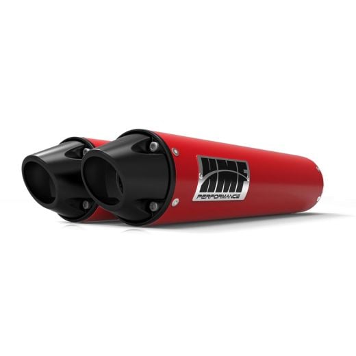 Buy HMF Dual Slip On Exhaust for Can-Am Renegade 1000 12-25 Red w/Black Euro by HMF Exhaust for only $759.95 at Racingpowersports.com, Main Website.