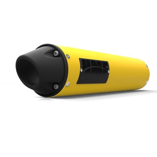 Buy HMF Slip On Exhaust for Yamaha YFZ 450 04-13 Yellow w/Blackout Euro by HMF Exhaust for only $449.95 at Racingpowersports.com, Main Website.