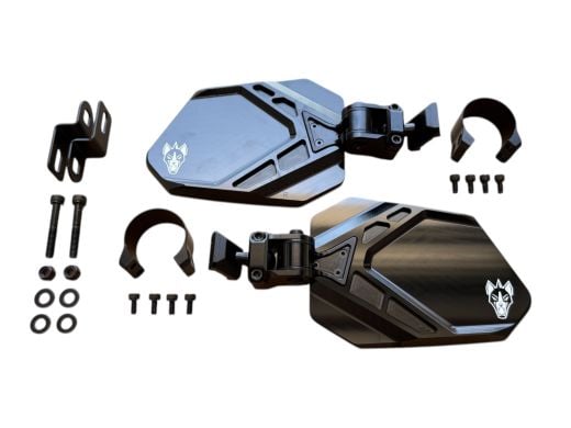Buy Chupacabra Cuero Pro Black Mirror Pair + 1.5" Clamp by Chupacabra Offroad for only $209.99 at Racingpowersports.com, Main Website.