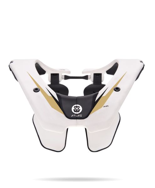 Buy Atlas Air MX Collar Neck Brace White/Gold Medium by Atlas for only $296.99 at Racingpowersports.com, Main Website.