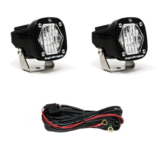 Buy Baja Designs S1 Wide Cornering LED Light with Mounting Bracket Pair by Baja Designs for only $259.95 at Racingpowersports.com, Main Website.