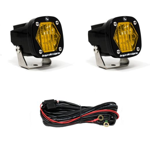 Buy Baja Designs S1 Baja Amber Wide Cornering LED Light with Mounting Bracket Pair by Baja Designs for only $269.95 at Racingpowersports.com, Main Website.