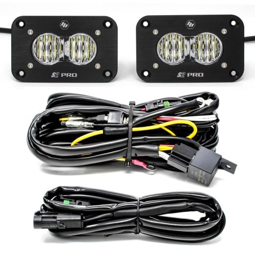 Buy Baja Designs Flush Mount LED Light Pod Kit Wide Cornering Pair S2 Pro by Baja Designs for only $462.95 at Racingpowersports.com, Main Website.