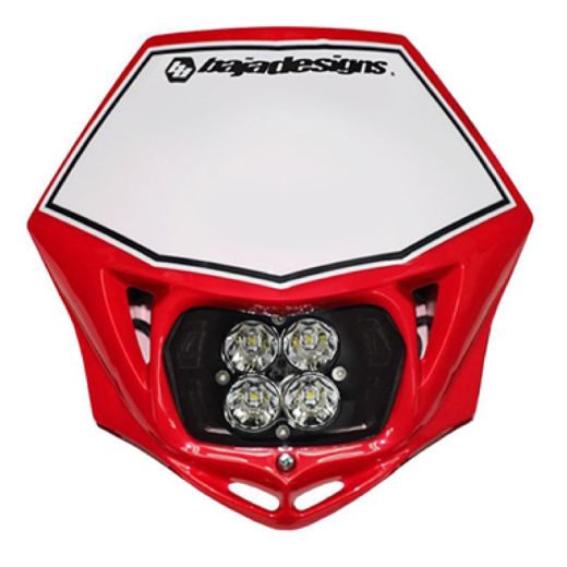 Buy Baja Designs Squadron Pro Motorcycle LED Race Headlight Red Shell by Baja Designs for only $302.95 at Racingpowersports.com, Main Website.