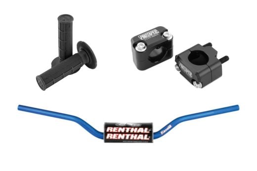 Buy Renthal Fatbar High Bend Blue Handlebar Clamp Grips Kit MX KTM SX/f Suzuki RM/z by Renthal for only $218.95 at Racingpowersports.com, Main Website.