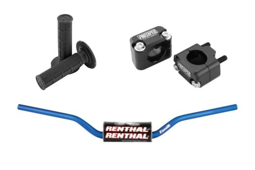 Buy Renthal Fatbar High Bend Blue Handlebar Clamp Grips MX KTM SX125 / SX450 2016+ by Renthal for only $218.95 at Racingpowersports.com, Main Website.