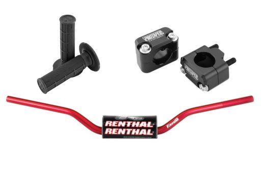 Buy Renthal Fatbar High Bend Red Handlebar Clamp Grips Kit MX KTM SX/f Suzuki RM/z by Renthal for only $218.95 at Racingpowersports.com, Main Website.
