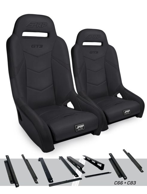 Buy PRP Seats GT3 Suspension Seats Kit for Can-Am - Black - A7301-PORXP-C91-201 by PRP Seats for only $1,999.99 at Racingpowersports.com, Main Website.