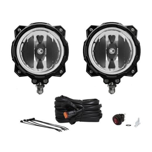 Buy KC HiLites 6" Pro6 Gravity LED Infinity Ring 2-Light System 20W Spot Beam Lens by KC Hilites for only $539.99 at Racingpowersports.com, Main Website.