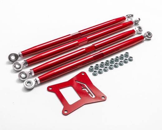 Buy Agency Power Adjustable Rear Radius Arms Red Polaris RZR 1000 | RS1 | XP Turbo by Agency Power for only $500.00 at Racingpowersports.com, Main Website.