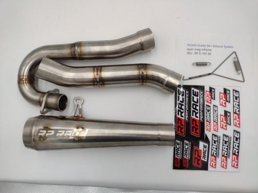 Buy RP Race Performance Yamaha YFZ450 (Carb) 2004-09 Exhaust System Open Meg inframe by RP Race Performance for only $695.00 at Racingpowersports.com, Main Website.