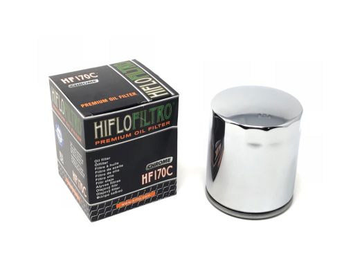 Buy HIFLO Oil Filter HF170C Chrome Harley Davidson Replaces: 63796-77A / KN170C by HiFlo for only $13.49 at Racingpowersports.com, Main Website.