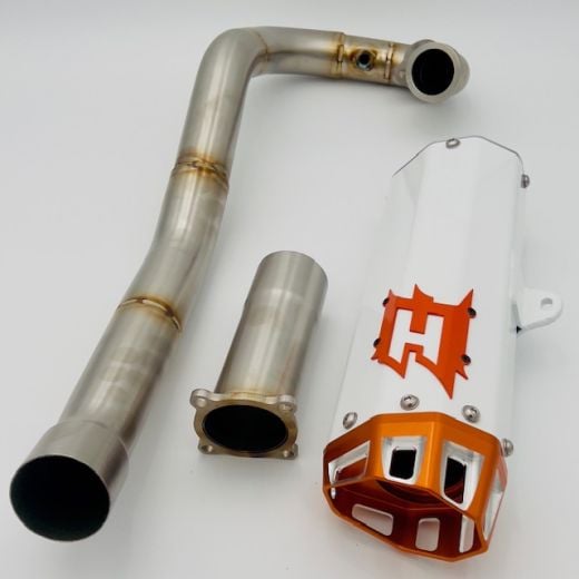 Buy Empire Industries 2019-2024 KTM 690 SMCR / Enduro Exhaust System White by Empire Industries for only $829.00 at Racingpowersports.com, Main Website.