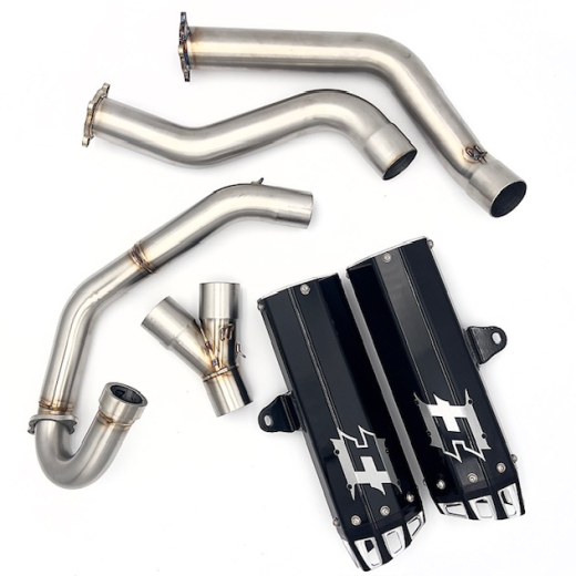 Buy Empire Industries Black Dual Full System Regular 12" Yamaha Raptor 700 2015+ by Empire Industries for only $1,189.00 at Racingpowersports.com, Main Website.