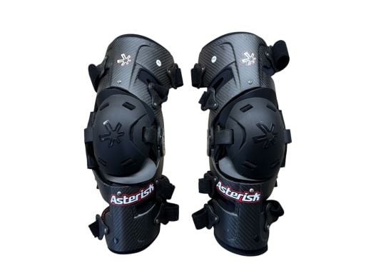 Buy Asterisk NEW Carbon Cell PRO Knee Braces Pair Medium Size -NEW TETHER- by Asterisk for only $854.95 at Racingpowersports.com, Main Website.