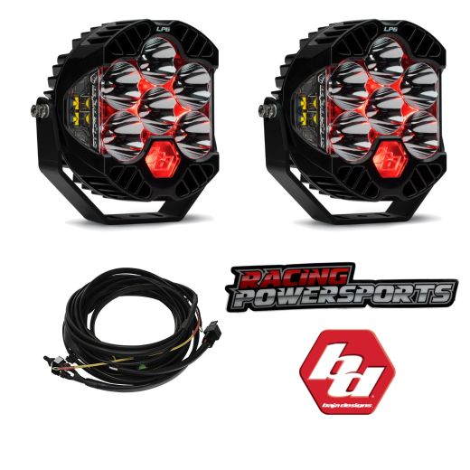 Buy Baja Designs LP6 PRO Pair LED Light Driving Combo Lens Red Backlight + Harness by Baja Designs for only $1,097.85 at Racingpowersports.com, Main Website.