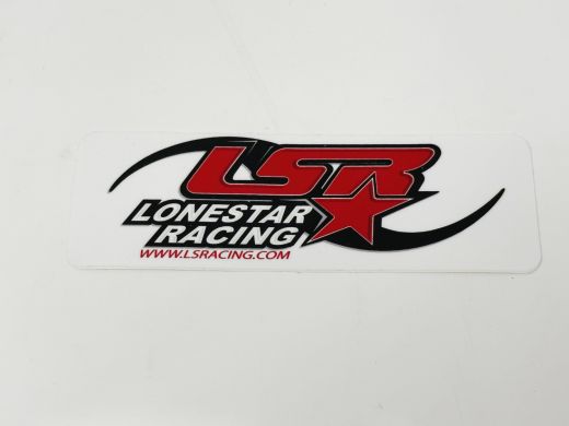 Buy LoneStar Racing LSR Decal Emblem Logo Sticker White Size 5" X 1.7" by LoneStar Racing for only $6.95 at Racingpowersports.com, Main Website.