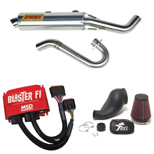 Buy Sparks Racing X6 Race Exhaust MSD Blaster FI Fuel Customs Intake Yamaha YFZ450R by Sparks Racing for only $1,328.96 at Racingpowersports.com, Main Website.
