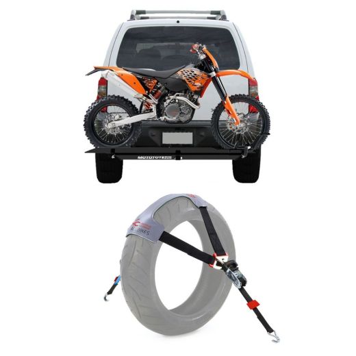 Buy MotoTote Dirt Bike Carrier Hitch Hauler Rack Ramp + TyreFix Motorcycle Tie-Down by Moto-Tote for only $614.00 at Racingpowersports.com, Main Website.